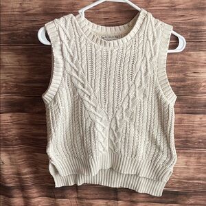 Rachel Zoe Ivory Knit Sweater Vest